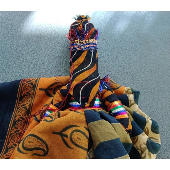 Topsy RAJASTHANI PUPPET Katnputi Indian Wooden Handmade Puppet Male Female RARE - Picture 12 of 16